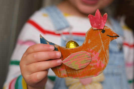 Easter Chick from recycled materials