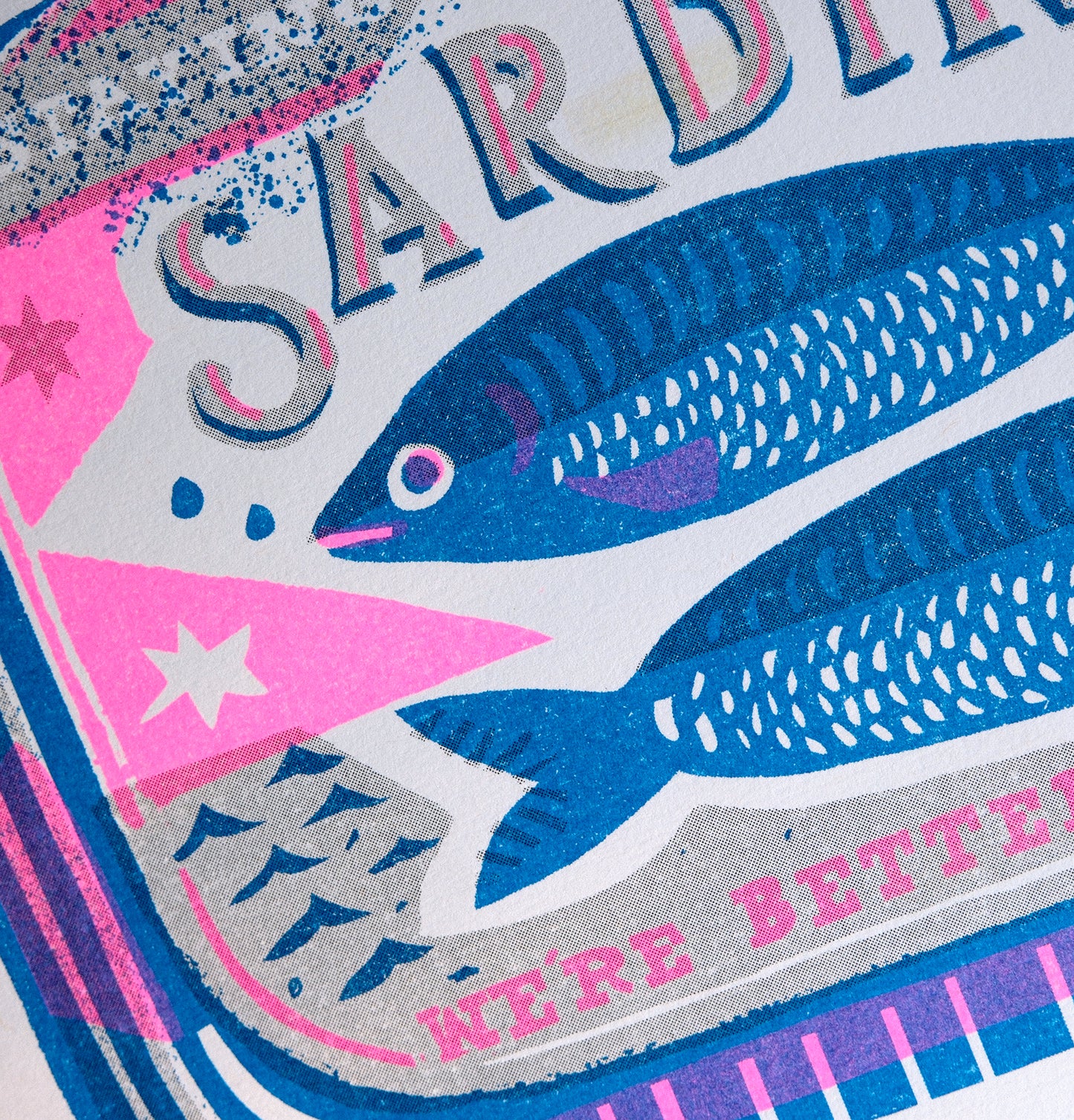 Sardines A4 Risograph Art Print