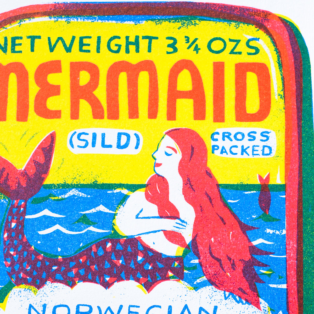 Mermaid A4 Risograph Art Print
