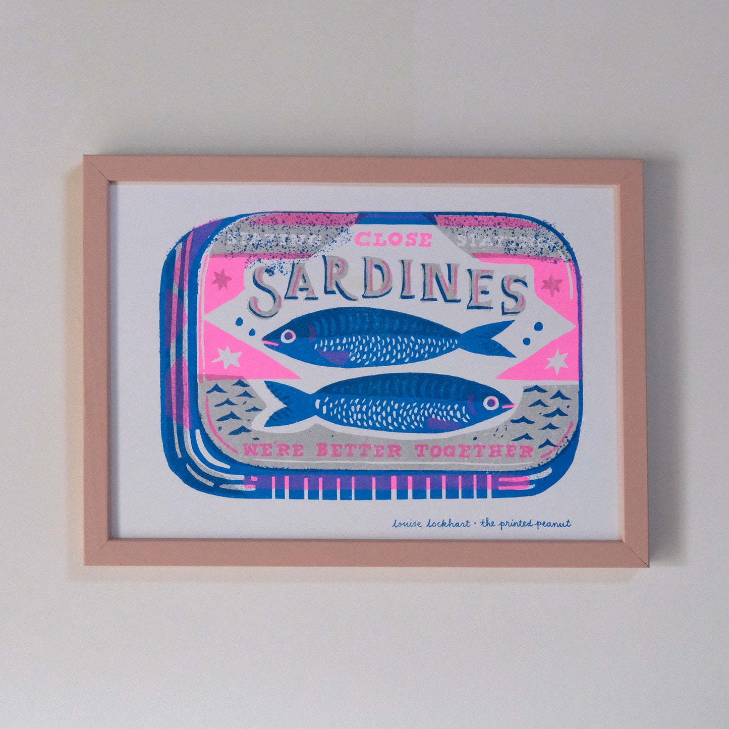 Sardines A4 Risograph Art Print