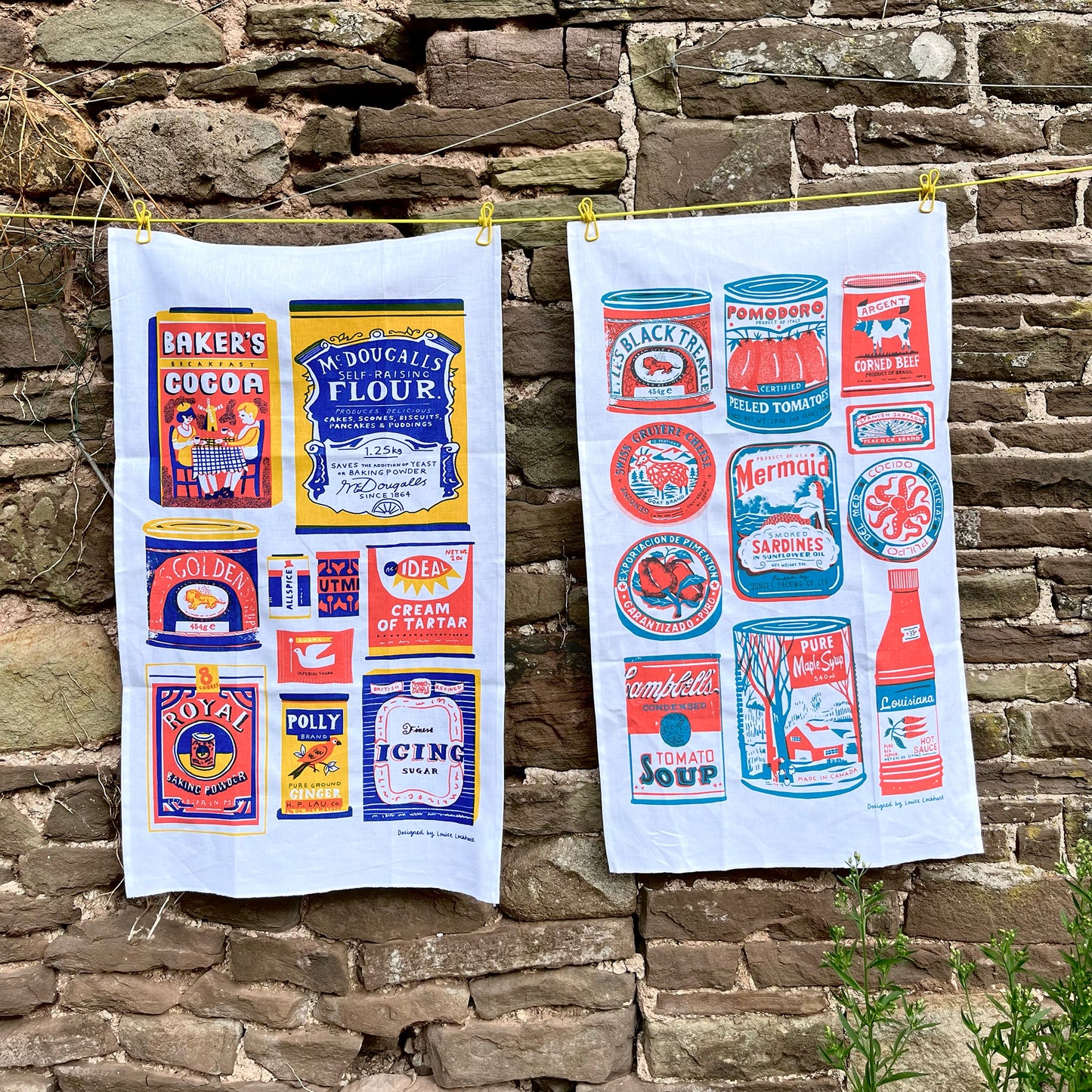 Baking Screen Printed Linen Union Tea Towel