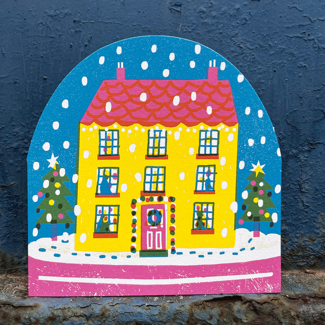 House Large Snowglobe Card