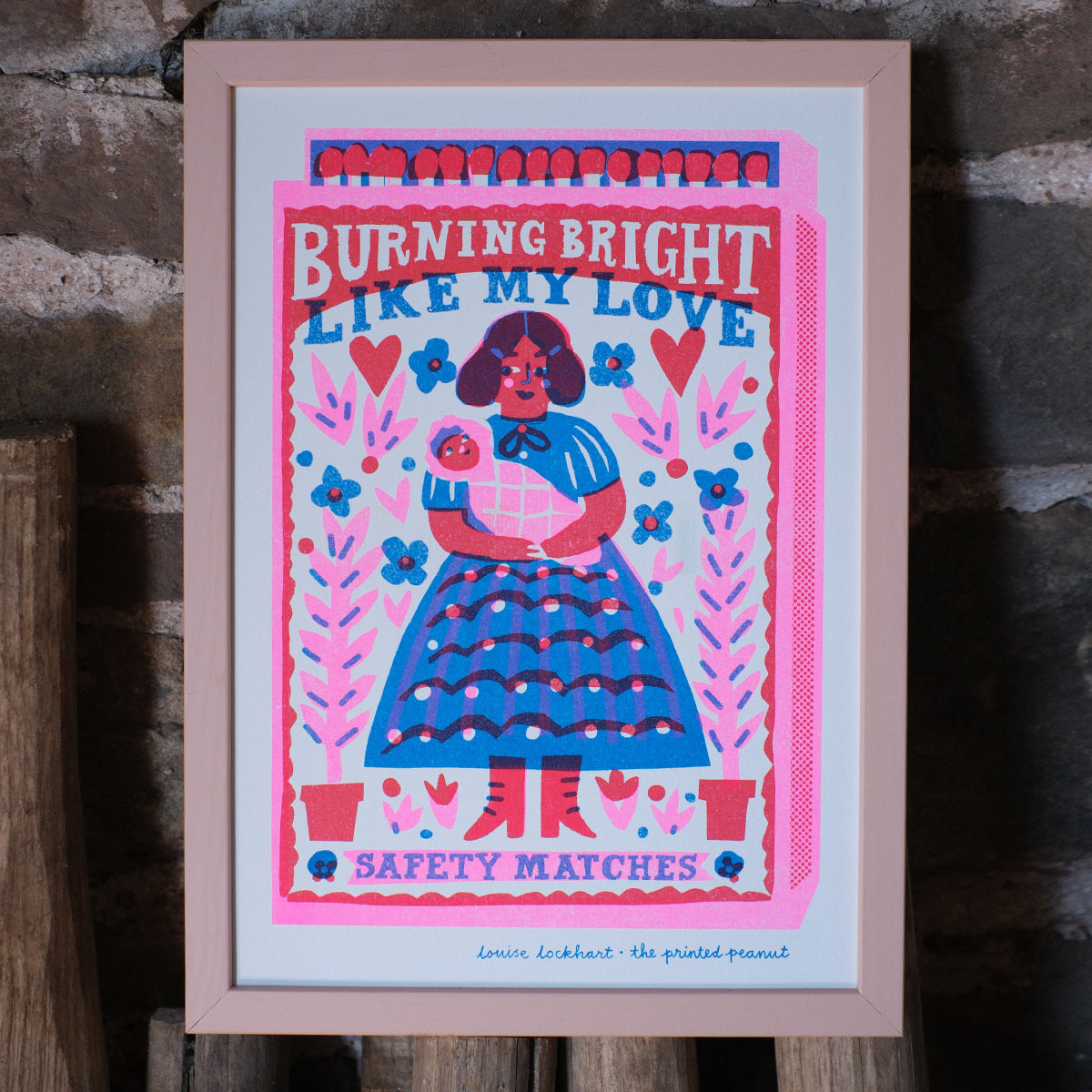 Burning Bright Like My Love A4 Risograph Art Print