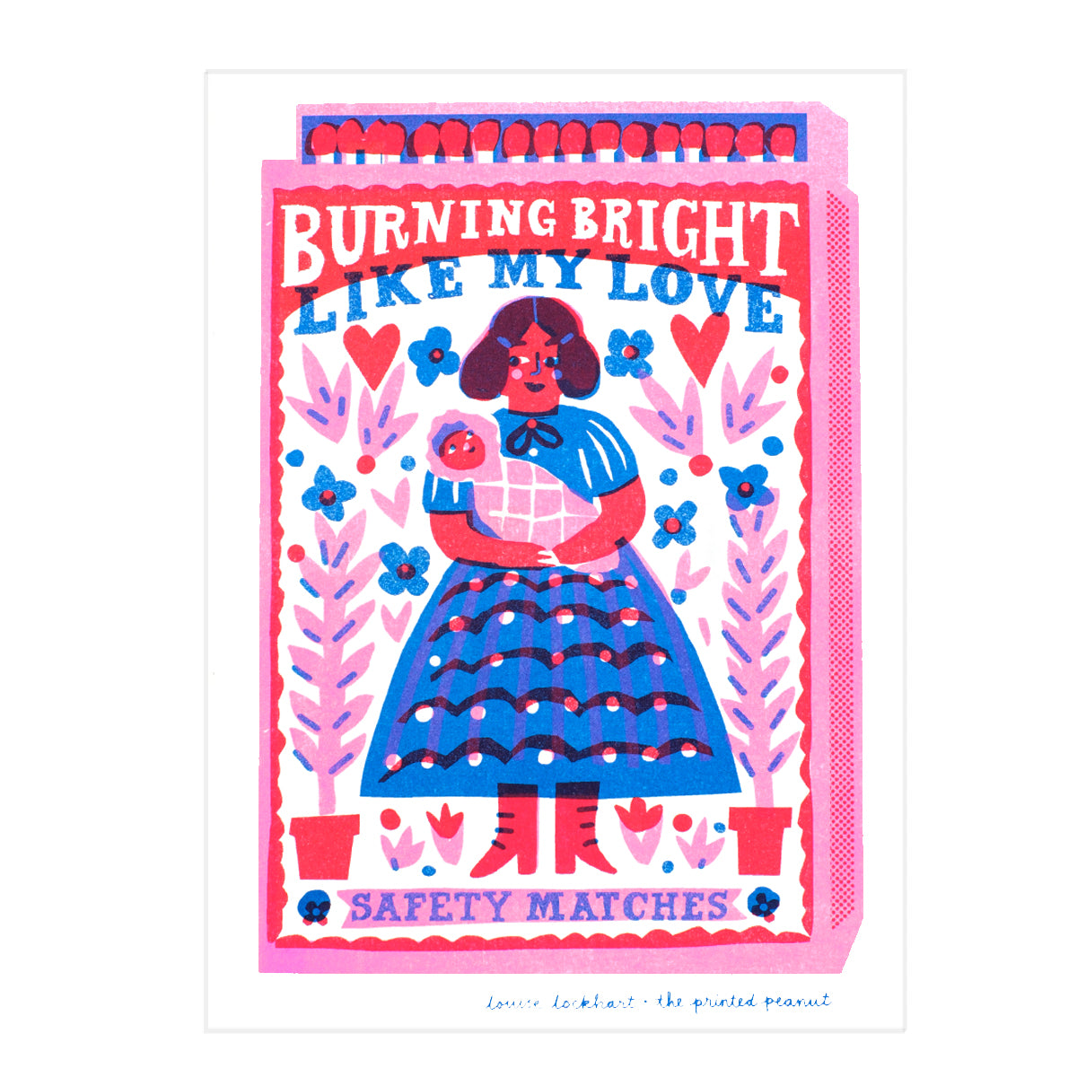 Burning Bright Like My Love A4 Risograph Art Print