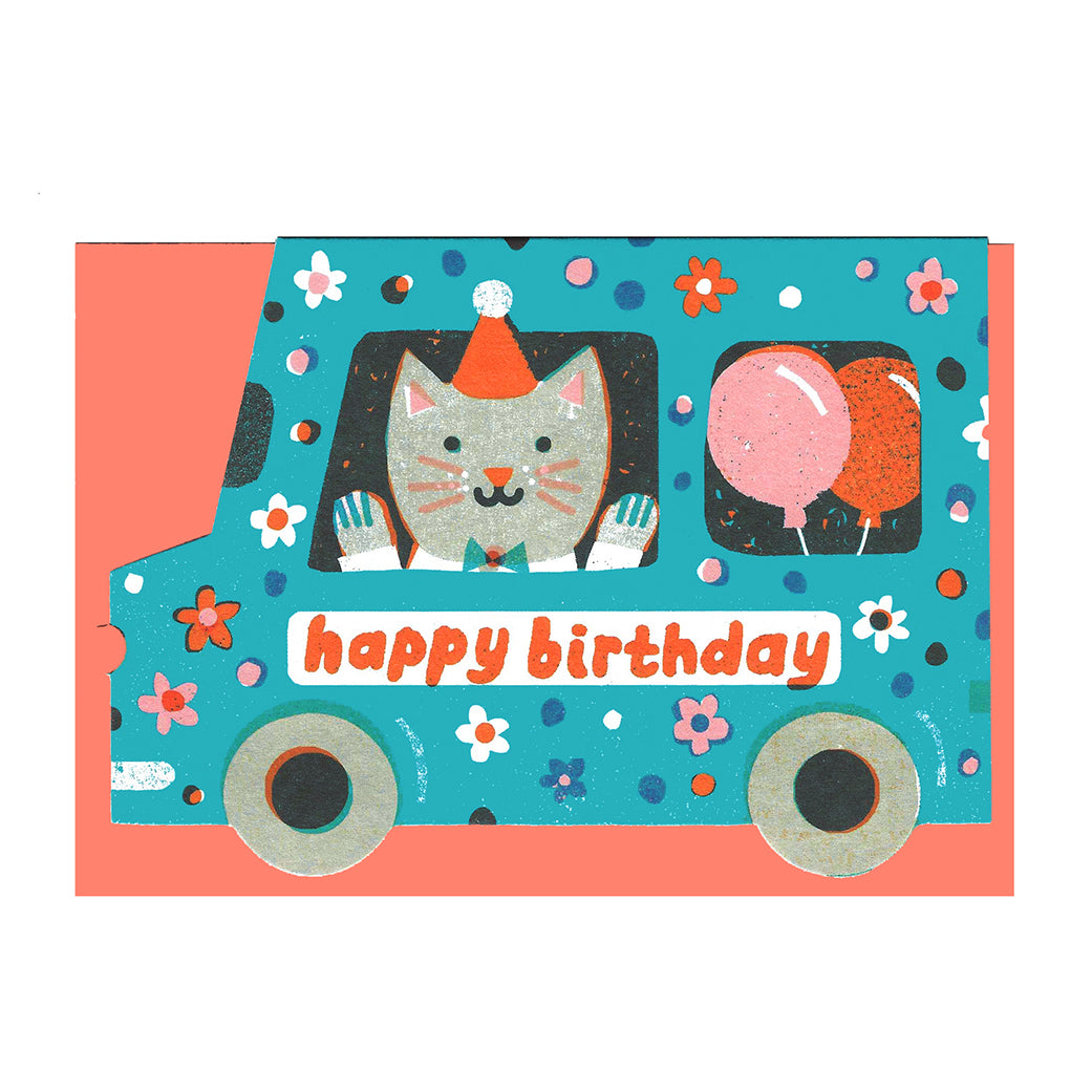 Birthday Van Die Cut Card