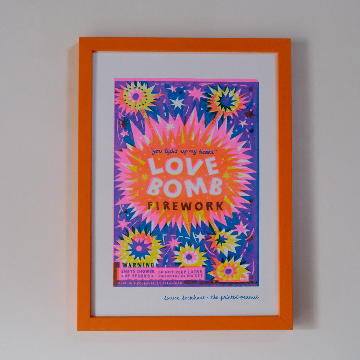 Love Bomb A4 Risograph Art Print