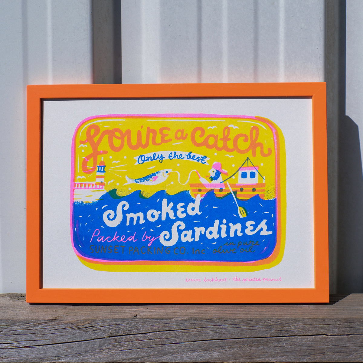 You're A Catch A4 Risograph Art Print
