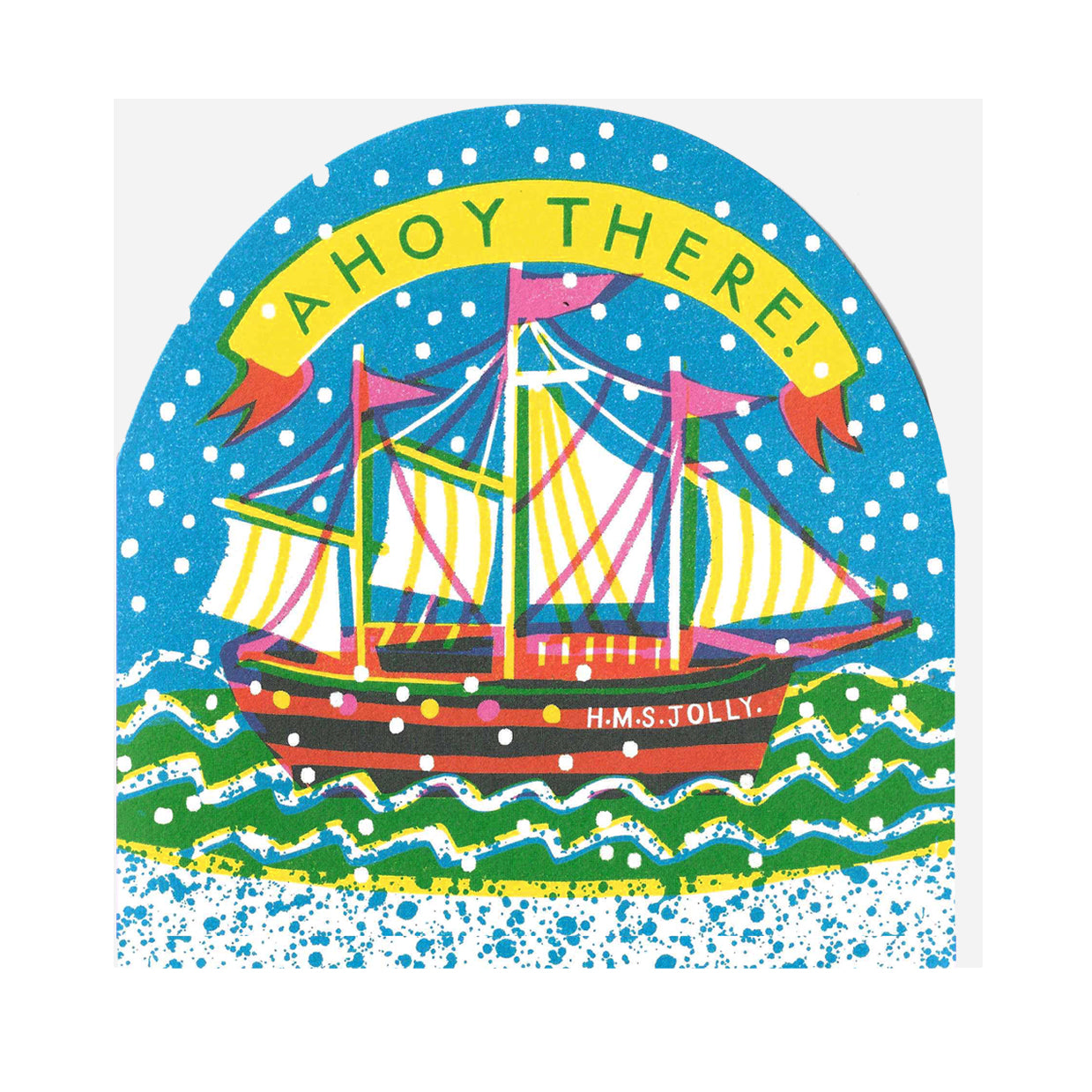 Ship Large Snowglobe Card
