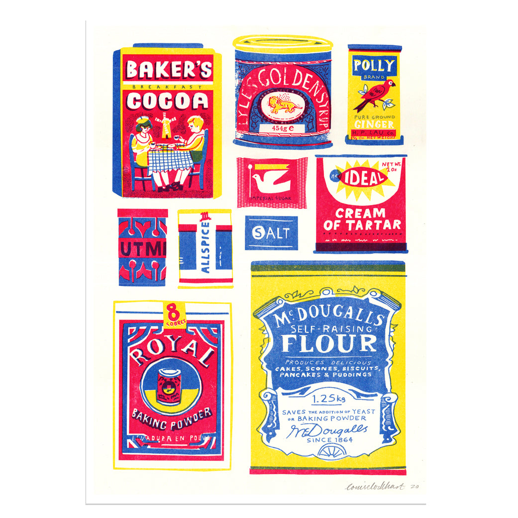 Baking Collection A3 Risograph Art Print