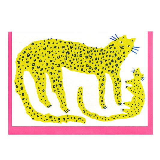 Leopard & Cub A6 Card