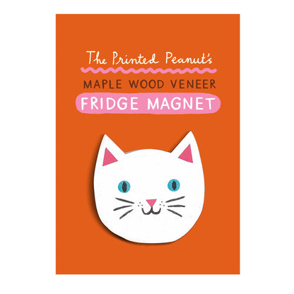 Cat Printed Wooden Fridge Magnet
