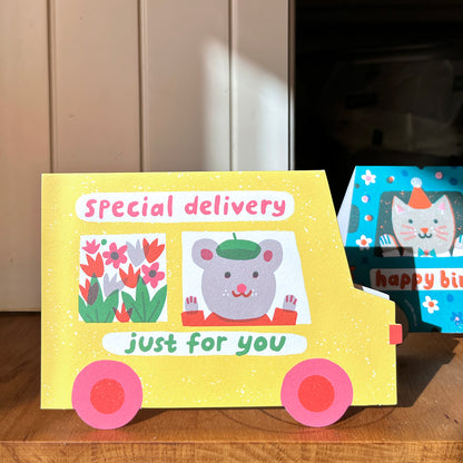 Special Delivery Van Die Cut Card