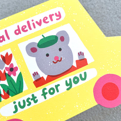 Special Delivery Van Die Cut Card