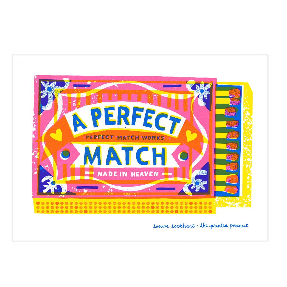Perfect Match A4 Risograph Art Print – theprintedpeanut