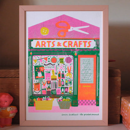 Arts & Crafts Shop A4 Risograph Art Print