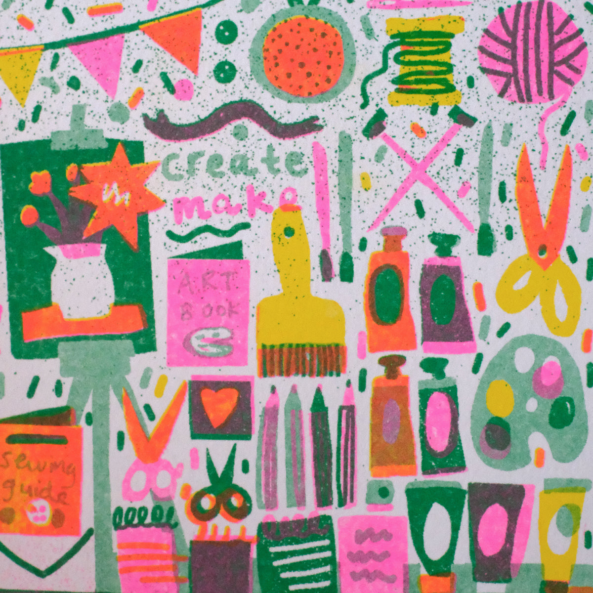 Arts & Crafts Shop A4 Risograph Art Print