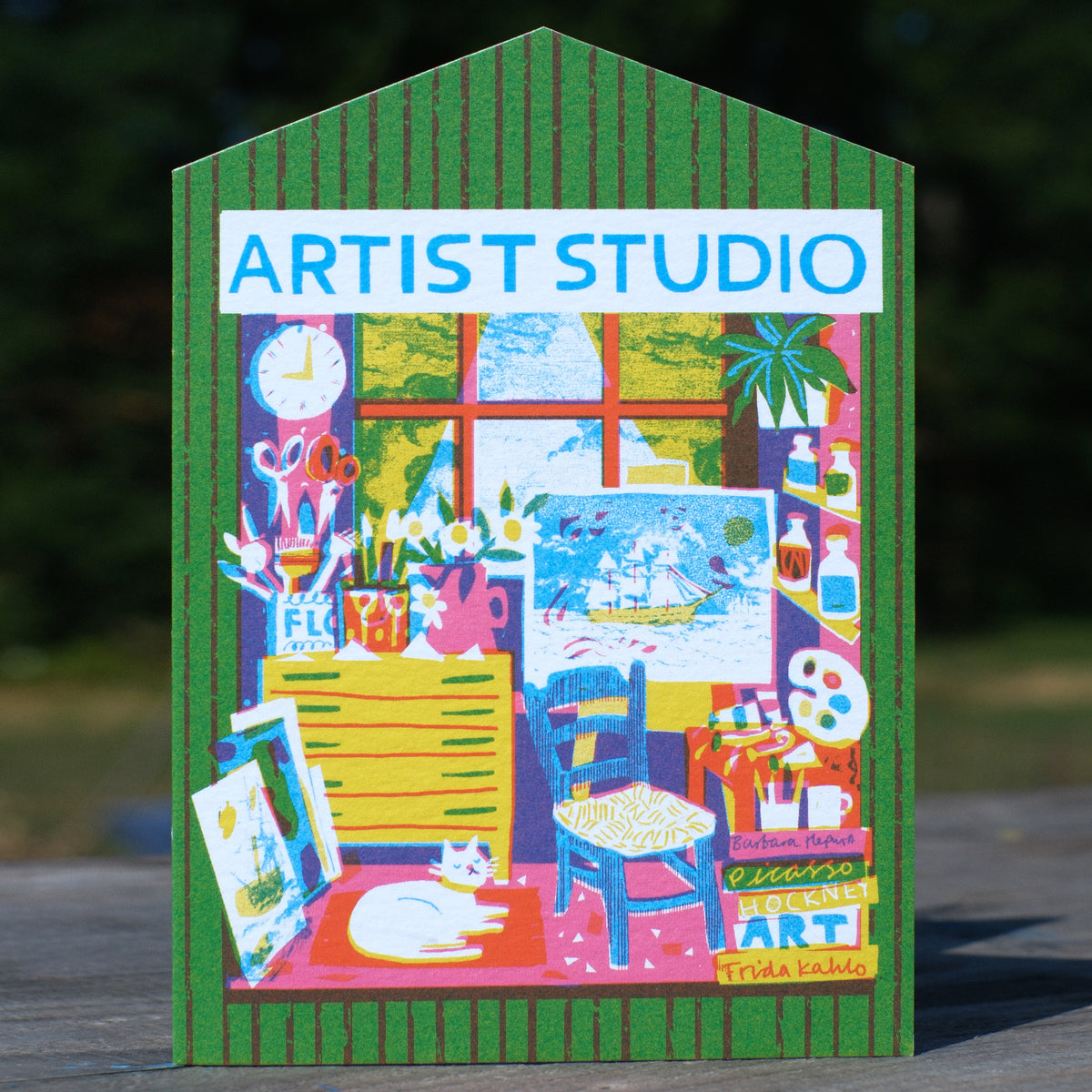 Artist Studio Shaped Card