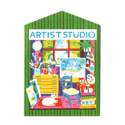 Artist Studio Shaped Card