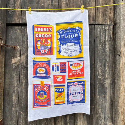 Baking Screen Printed Linen Union Tea Towel