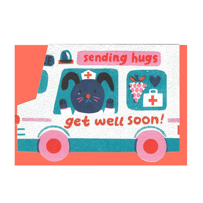 Get Well Soon Van Die Cut Card