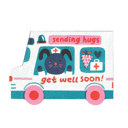 Get Well Soon Van Die Cut Card