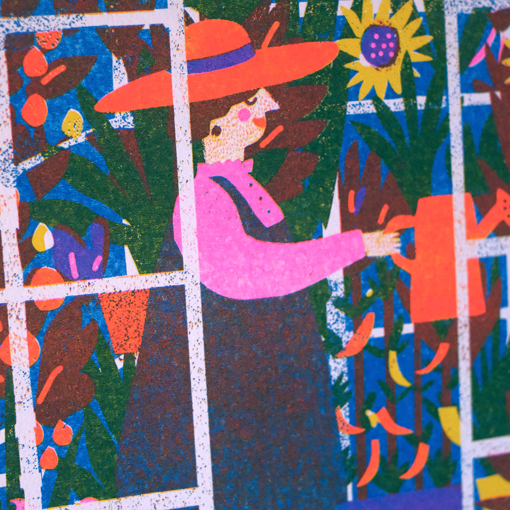 Greenhouse A4 Risograph Art Print