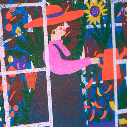 Greenhouse A4 Risograph Art Print