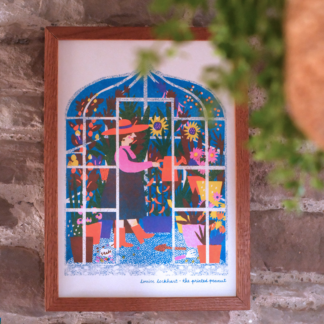 Greenhouse A4 Risograph Art Print