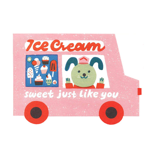 Ice Cream Van Die Cut Card