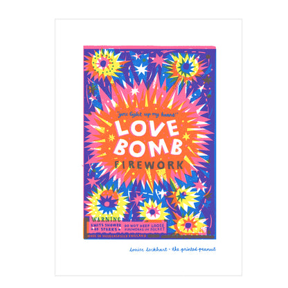 Love Bomb A4 Risograph Art Print