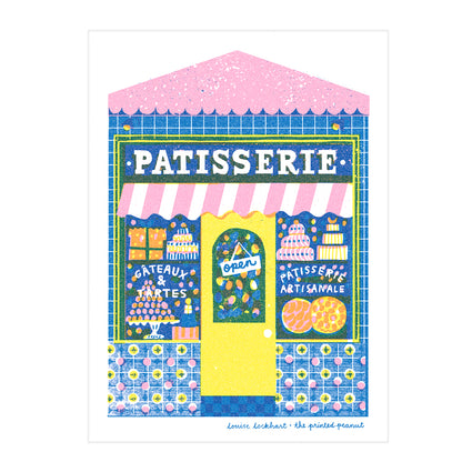 Patisserie Shop A4 Risograph Art Print