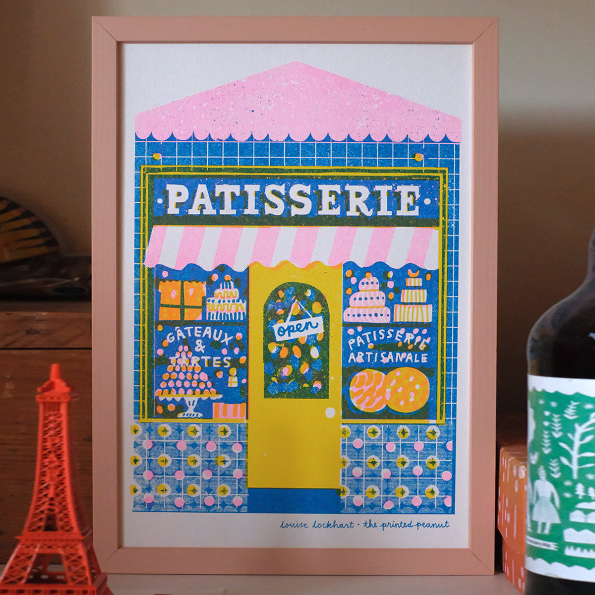 Patisserie Shop A4 Risograph Art Print