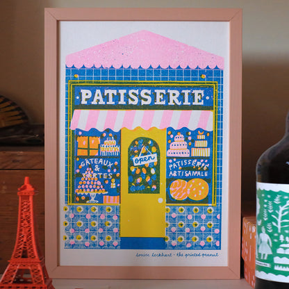 Patisserie Shop A4 Risograph Art Print