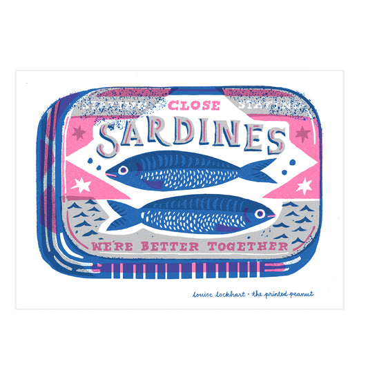 Sardines A4 Risograph Art Print