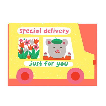 Special Delivery Van Die Cut Card