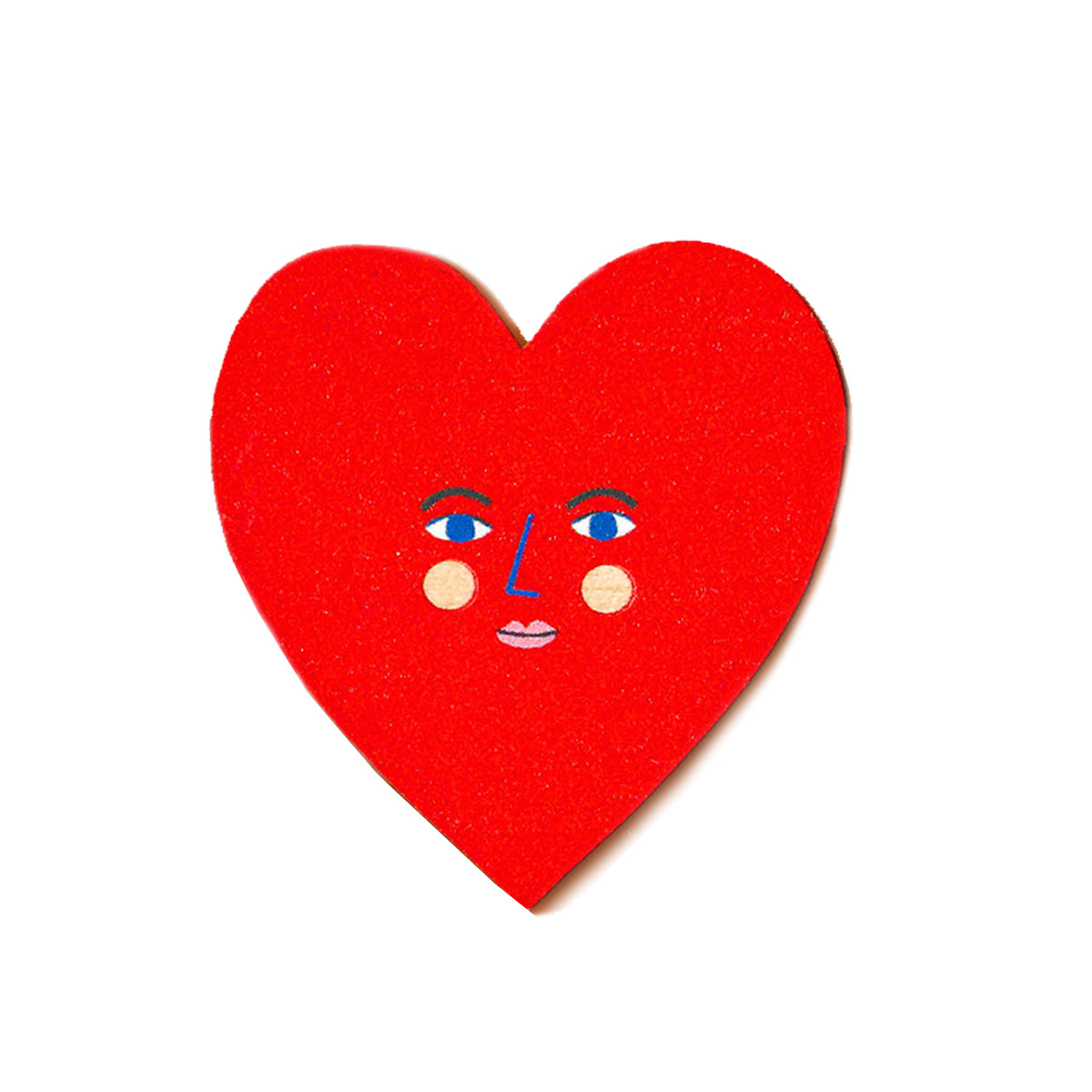 Heart Printed Wooden Fridge Magnet