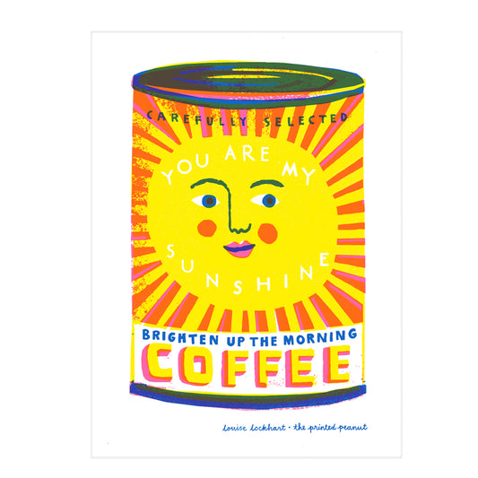 Sunshine Coffee A4 Risograph Art Print