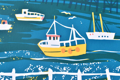 Along The Pier Screen Print 40x50cm