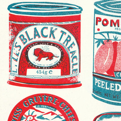 Tins Collection A3 Risograph Art Print