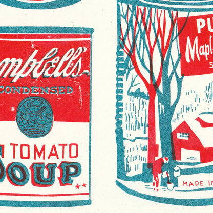 Tins Collection A3 Risograph Art Print