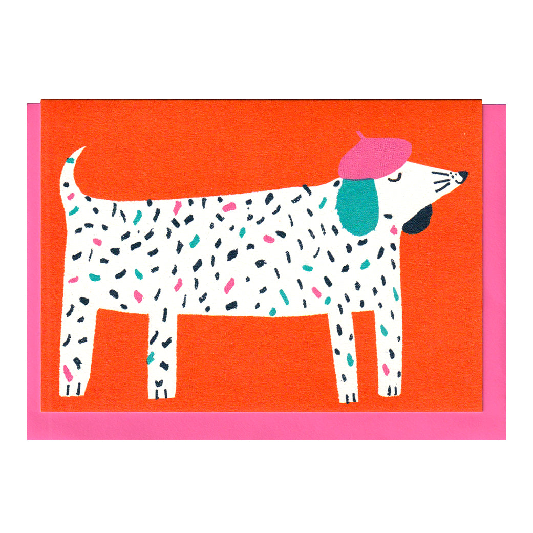 Dog in Hat A6 Card