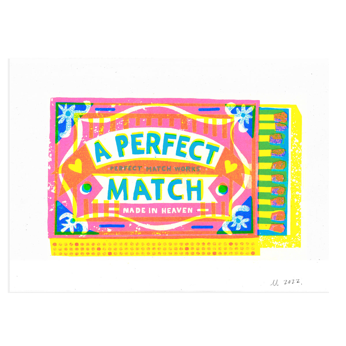 Perfect Match A4 Risograph Art Print
